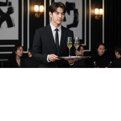 ホールスタッフ【社】【ア】の仕事の流れイメージ