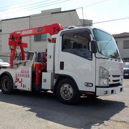 ロードサービスの仕事の流れイメージ