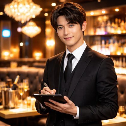 ホールスタッフの仕事の流れイメージ