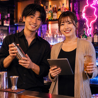 ［正］ホールスタッフの仕事の流れイメージ